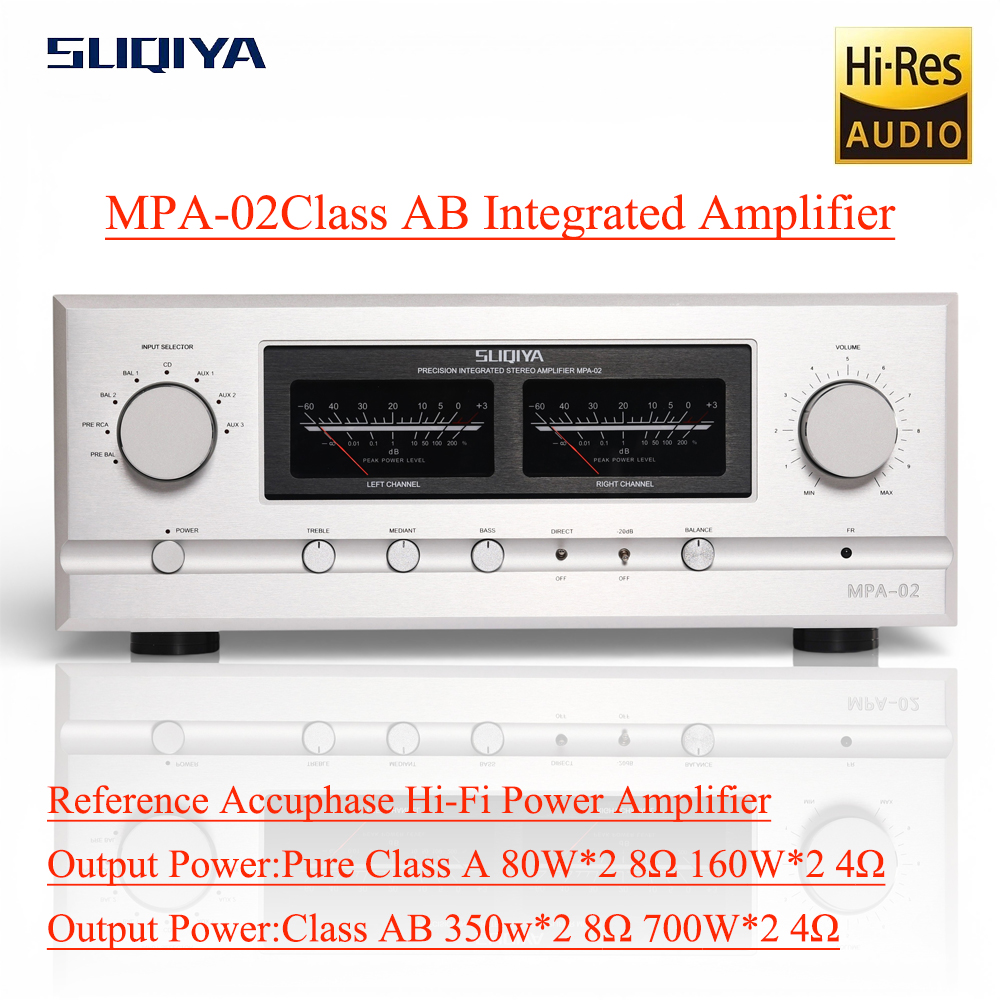 SUQIYA-MPA-02 Class A and B High-power Hi-Fi Integrated Amplifier Fully Balanced with Tone Support Remote Control Amplifier