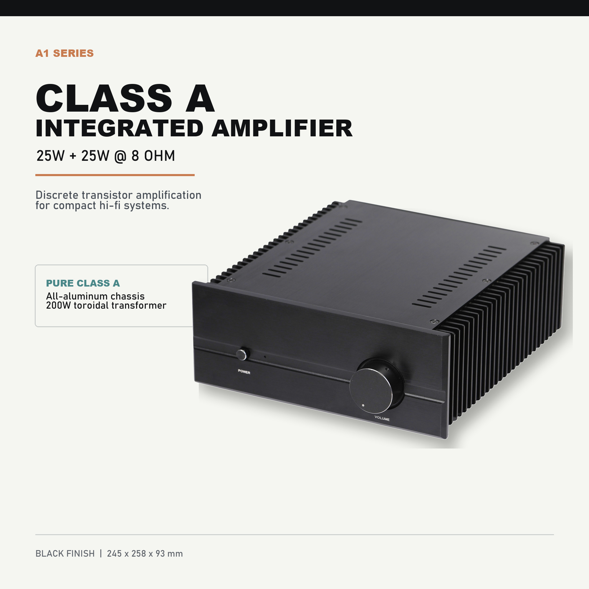 SUQIYA Referencing the British Musical Fidelity A1 circuit 25W pure Class A integrated amplifier